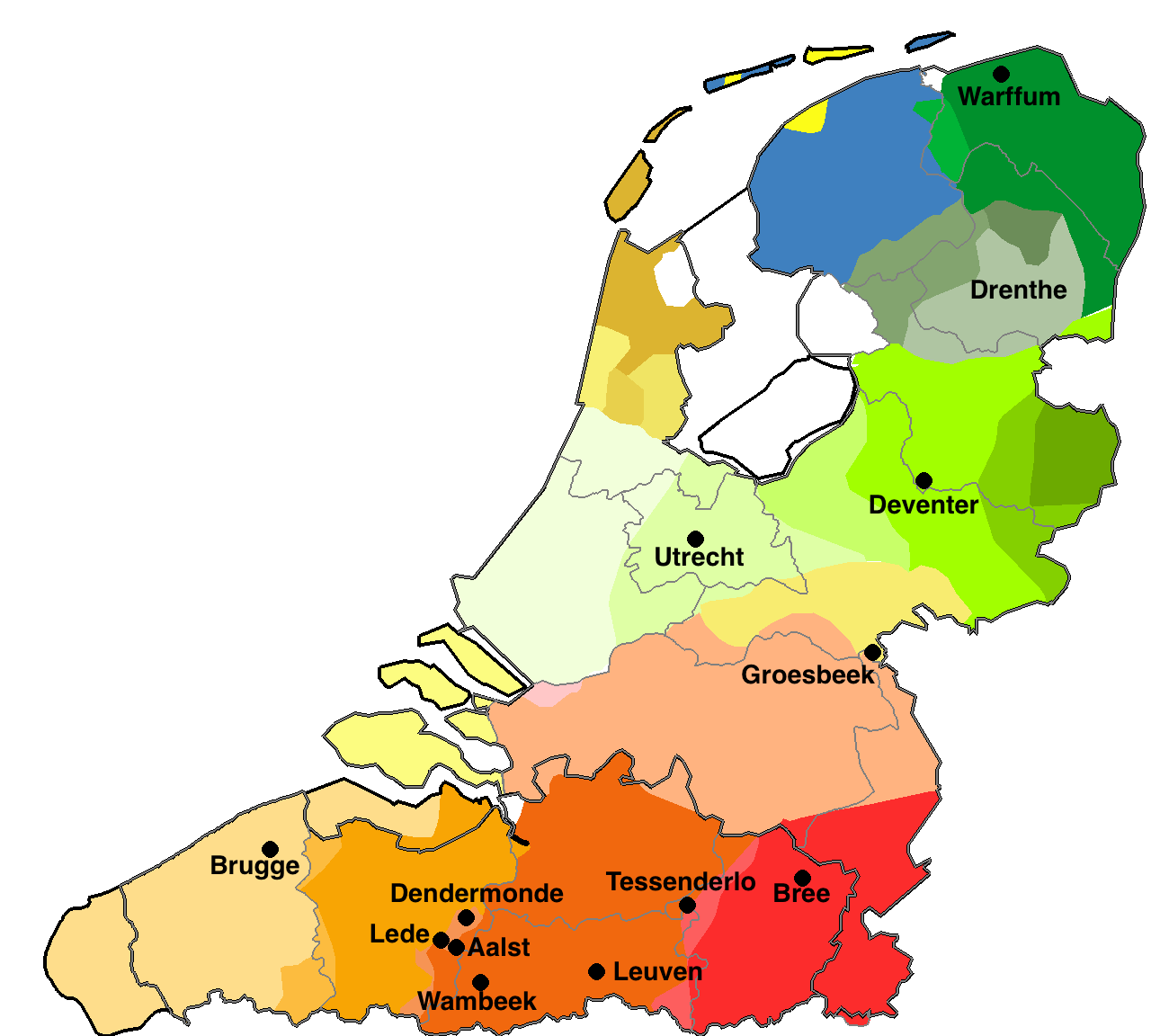 Dialect map